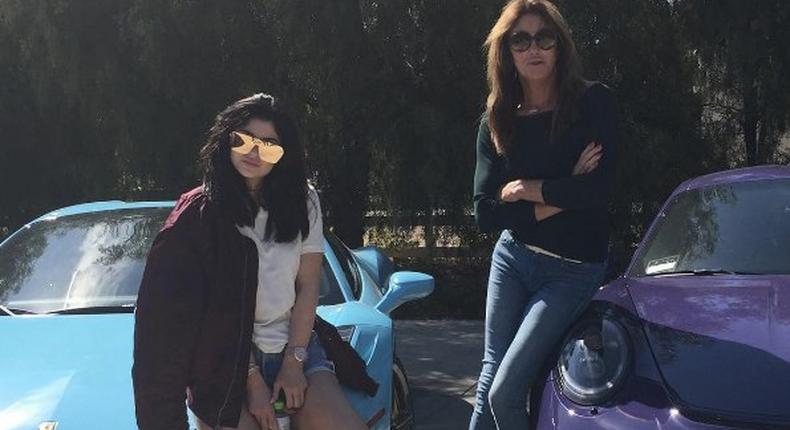 Kylie's Ferrari and Caitlyn's Porsche