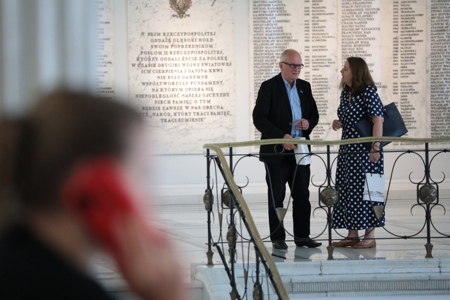 Krzysztof Czabański i Joanna Lichocka w Sejmie (20.07.2022)