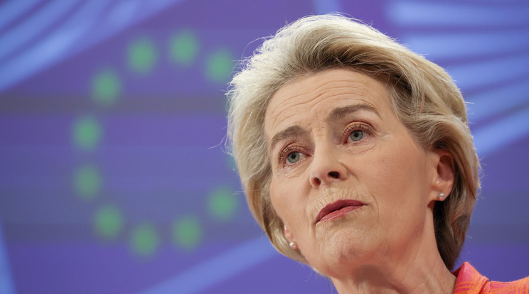 Van de Leyen, az Európai bizottság elnöke  pórbefizetést akar a tagállamoktól, az újabb EU-s költségvetési vitában ezt a takarékosabb államok ellenzik/ Fotó: EPA/OLIVIER HOSLET