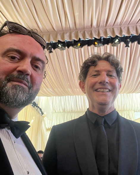Bartek Rainski i Jonathan Glazer na gali Oscary 2024 (dzięki uprzejmości rozmówcy)