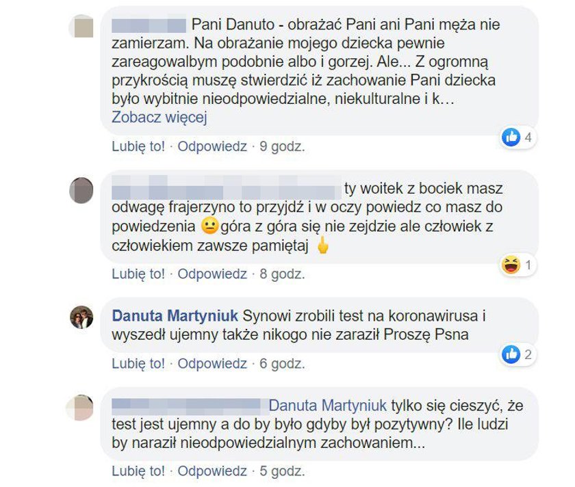 Danuta Martyniuk broni syna