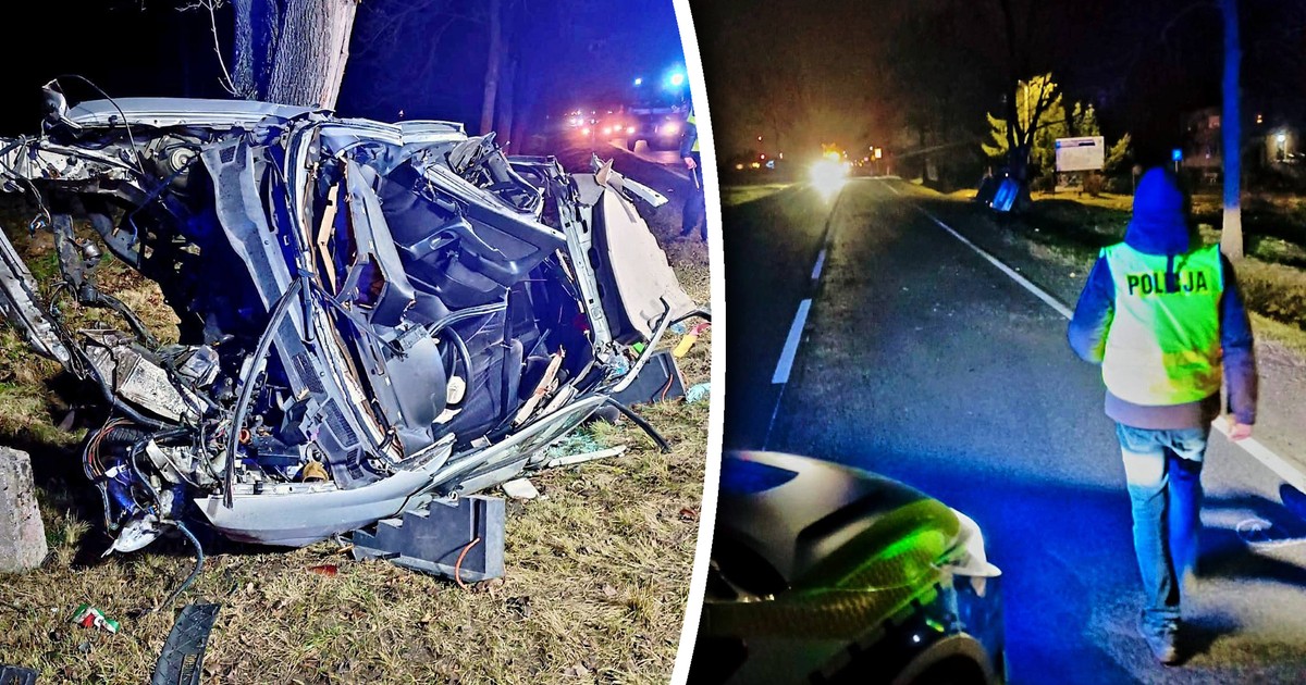 Auto w strzępach, silnik leżał osobno. Sobotni koszmar pod Legnicą