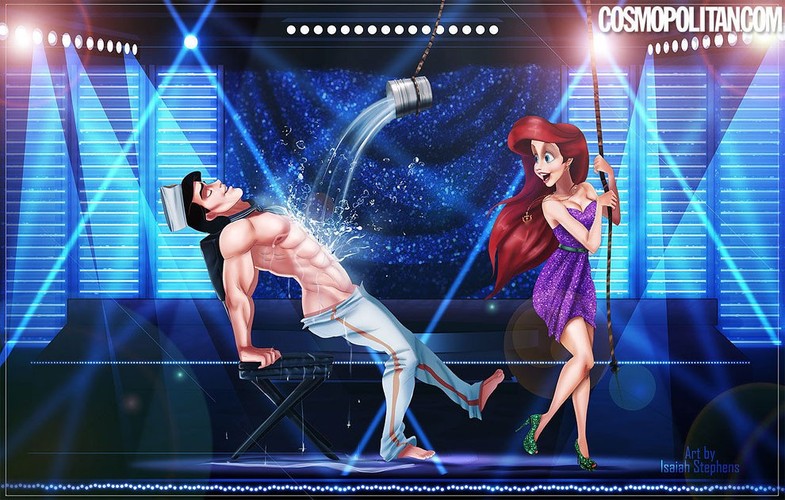 Książę Eryk niczym filmowy Ken Doll (w tej roli Matt Bomer) z Arielką