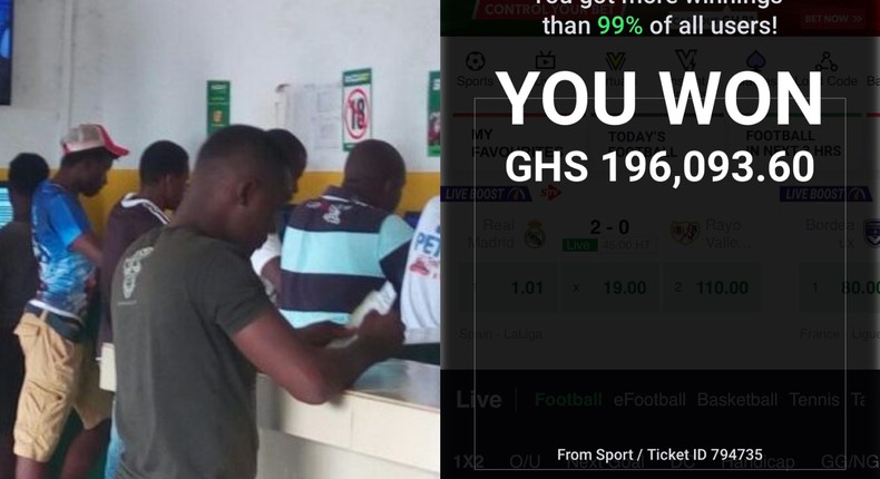 Young Ghanaian man crowned new betting king after winning over GHc196,000 bet