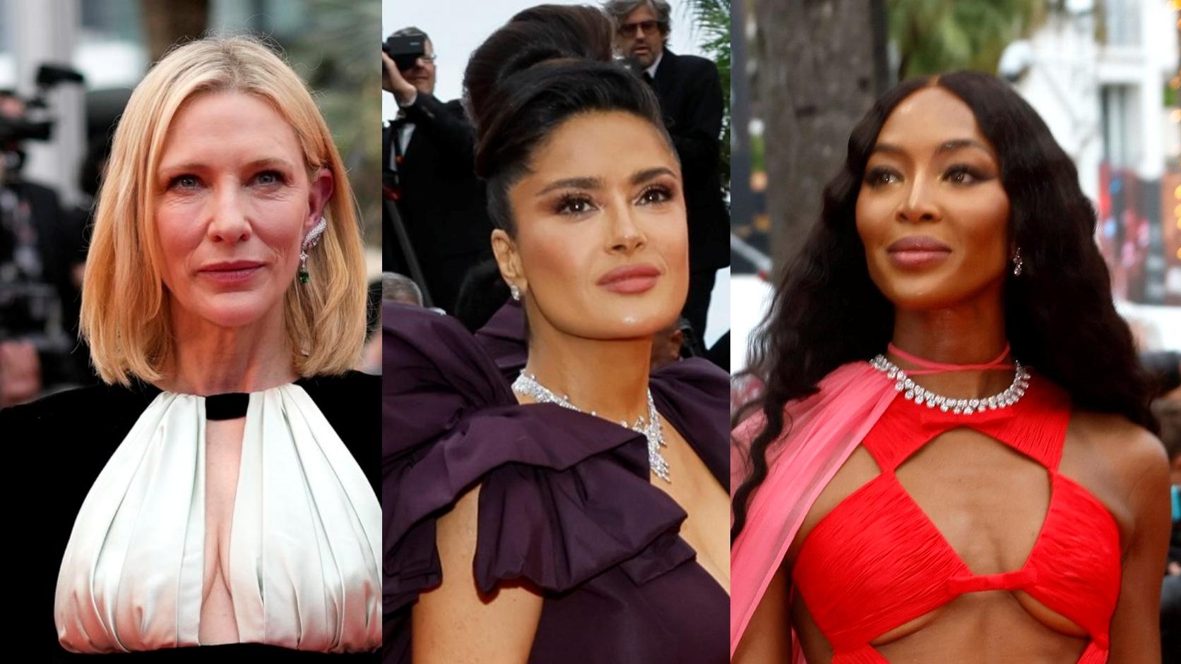 FOTOgaléria z Cannes: Salma Hayek predviedla hriešny výstrih, šokujúca zmena Robbieho Williamsa