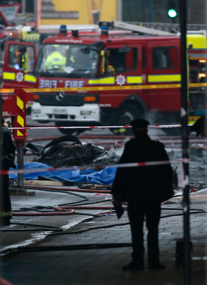 Helikopter spadł w centrum Londynu