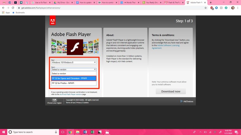 How to flash player update