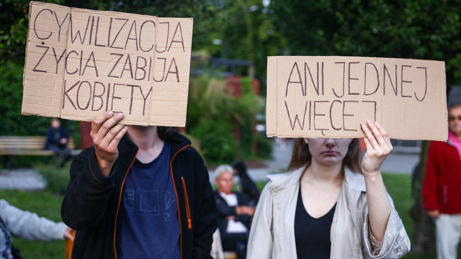 Demonstracja "Ani jednej więcej" w Gliwicach.