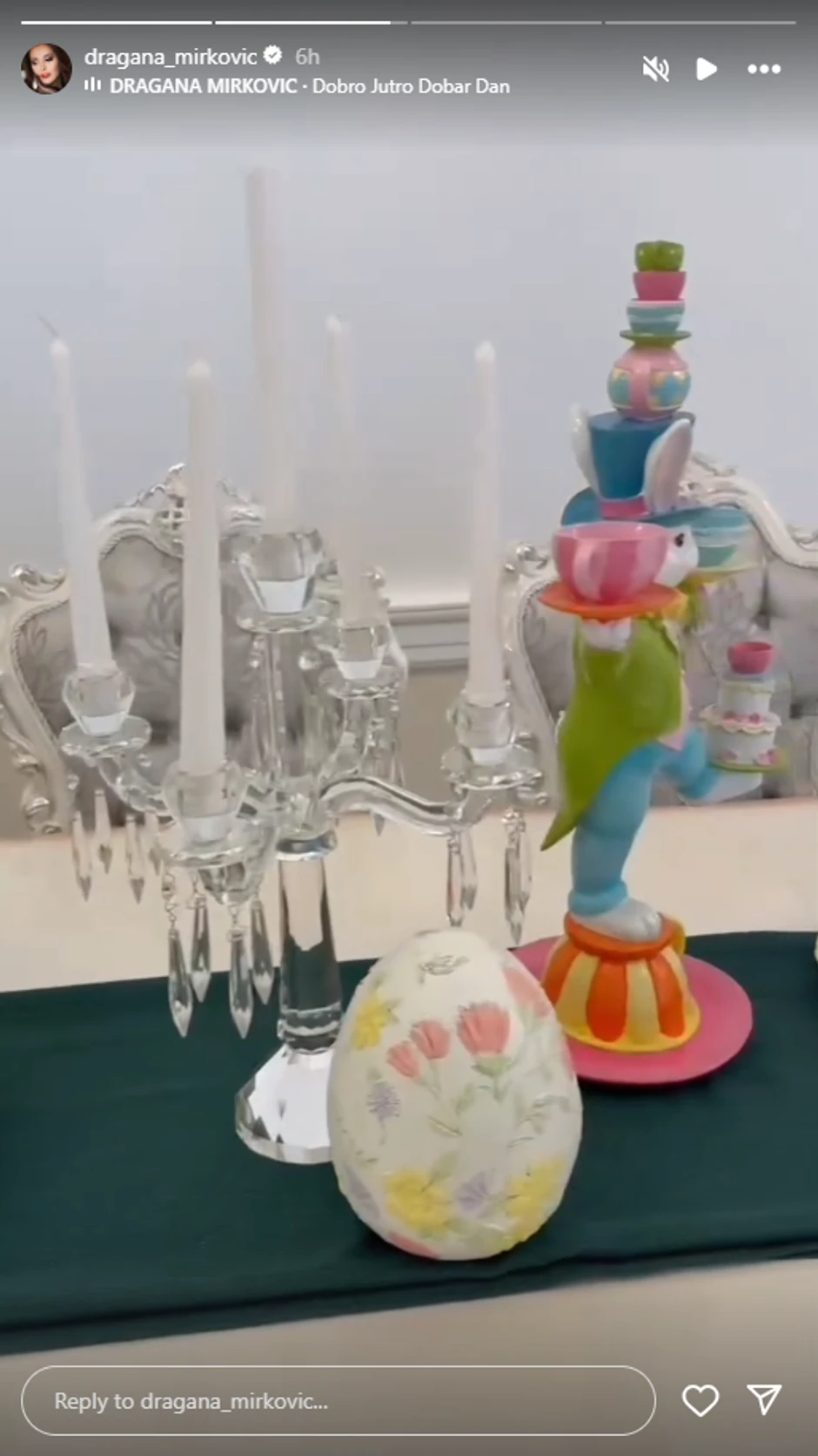 Dragana Mirković, objava na Instagramu