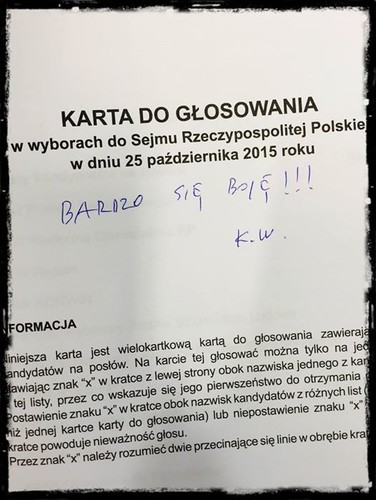 karta do głosowania Kuby Wojewódzkiego