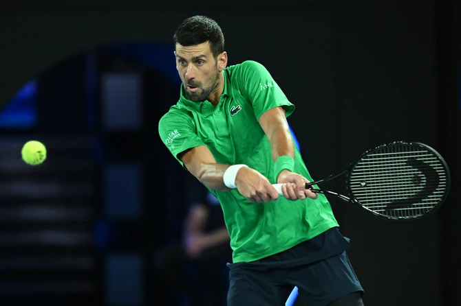 Novak Đoković na terenu