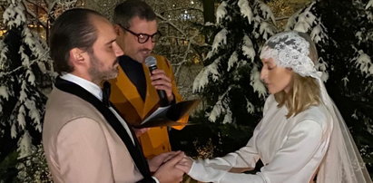 Lara Gessler i Piotr Szeląg po raz drugi stanęli na ślubnym kobiercu. Bajkowa uroczystość odbyła się w Zakopanem. [ZDJĘCIA]