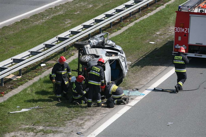 wypadek, autostrada a4, katowice