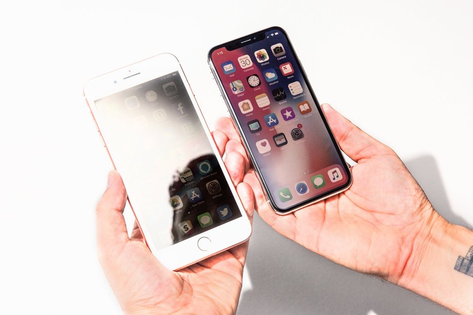 iPhone 8 Plus (po lewej) i iPhone X