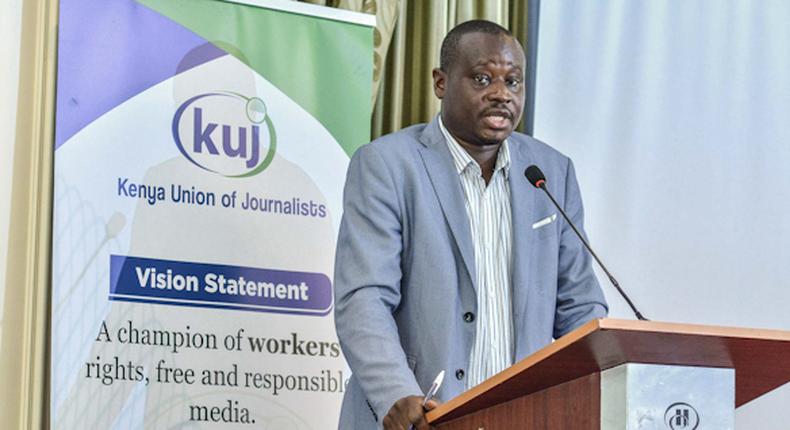  KUJ Secretary General Erick Oduor speaking during a past event