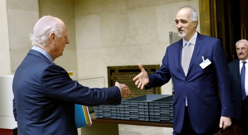 UN Special Envoy Staffan de Mistura and Syrian government negotiator Bashar al-Jaafari are among those seeking a breakthrough at the latest round of Syria talks in Geneva