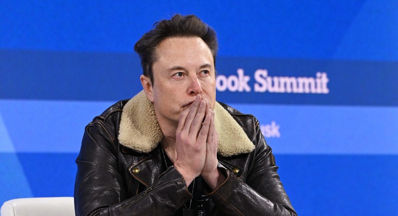 Elon Musk speaks onstage during The New York Times Dealbook Summit 2023 at Jazz at Lincoln Center on November 29, 2023 in New York City.Slaven Vlasic/Getty Images for The New York Times