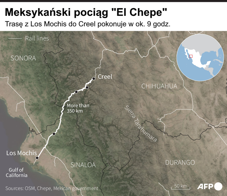 Meksykański pociąg "El Chepe"