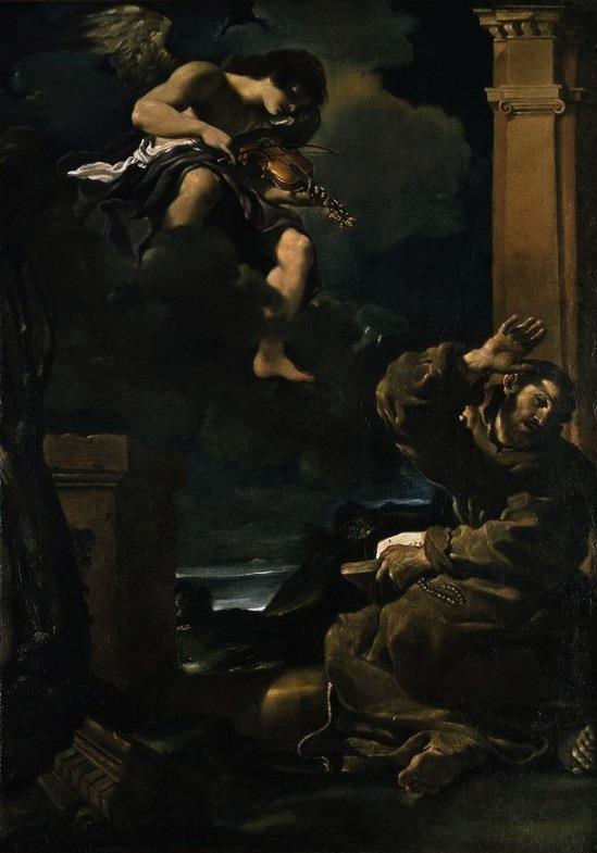 Święty Franciszek słuchający muzyki anielskiej, ok. 1620, olej na płótnie, 113,5 x 79,5, Muzeum Narodowe w Warszawie