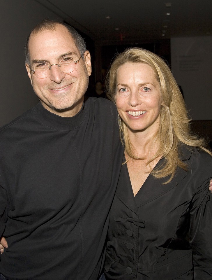 Steve Jobs z żoną Laurene Powell-Jobs