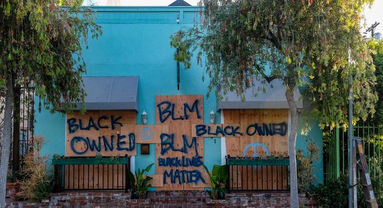 black owned business LA protests photo by Stacey Leasca