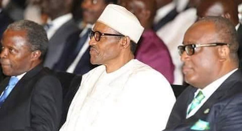 President Muhammadu Buhari and Vice President Yemi Osinbajo attend NBA conference in Abuja on August 23, 2015