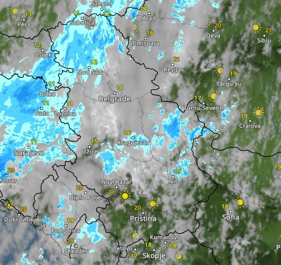 U 13 sati u Beogradu je zabeleženo 14 stepeni