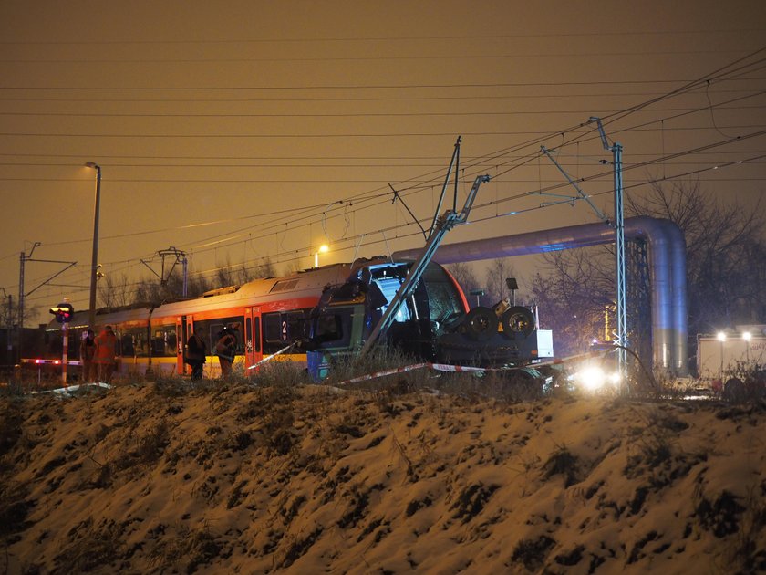 Zderzenie pociągu z ciężarówką w Łodzi