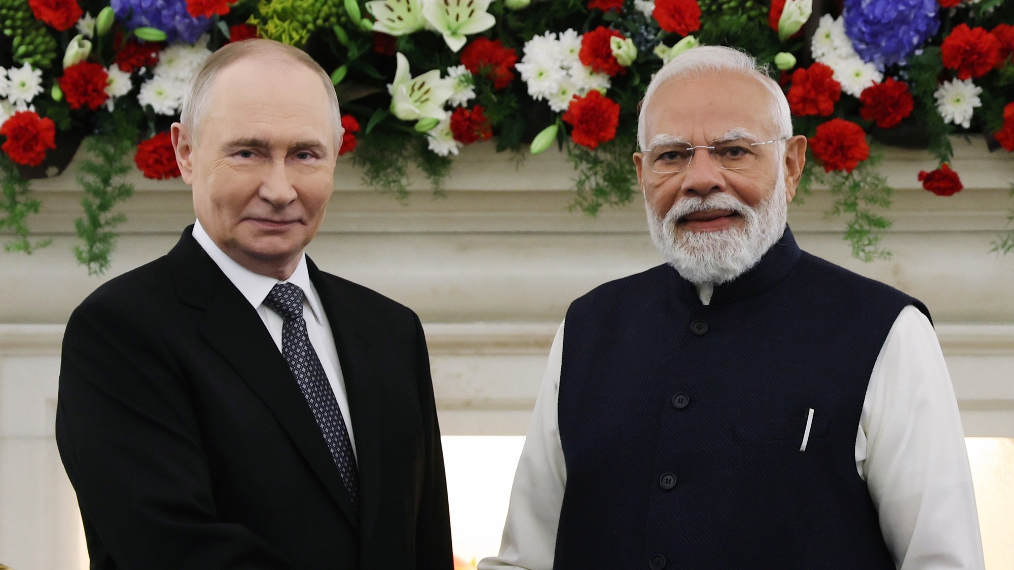 Ruský prezident Vladimir Putin a indický premiér Naréndra Módí.