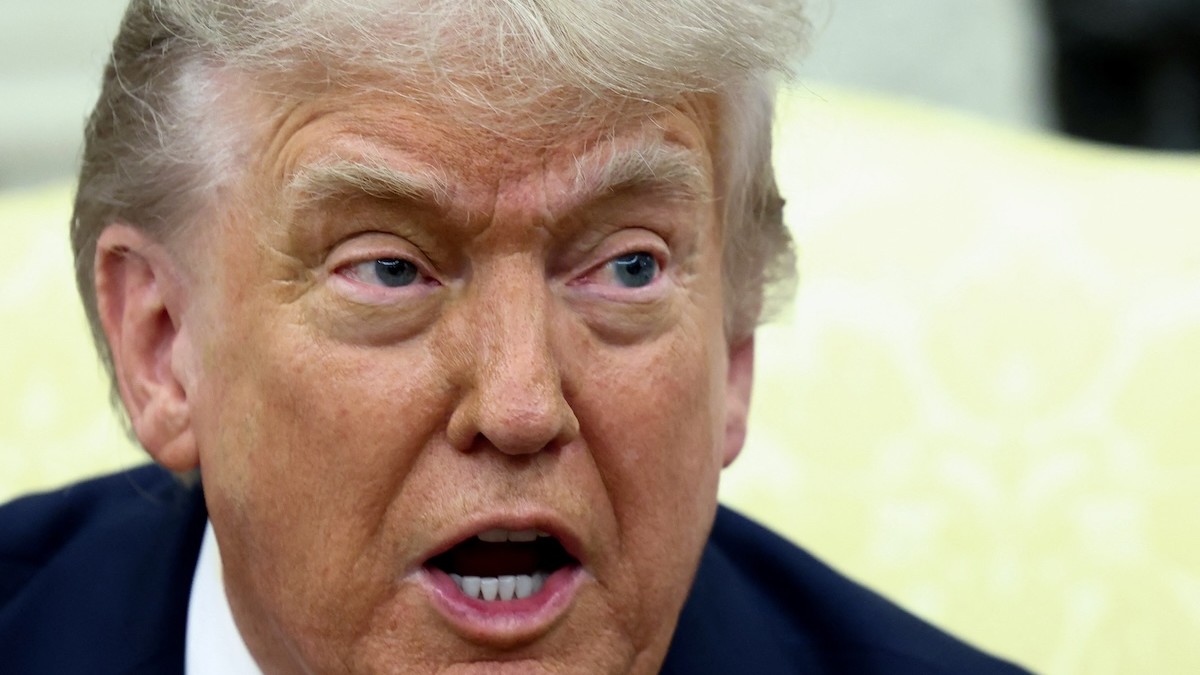 Donald Trump počas stretnutia s nemeckým kancelárom Friedrichom Merzom.