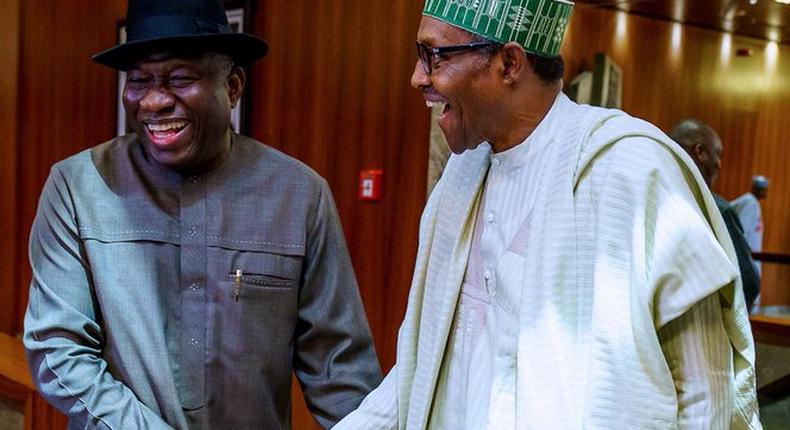 President Muhammadu Buhari and former President, Goodluck Jonathan. 