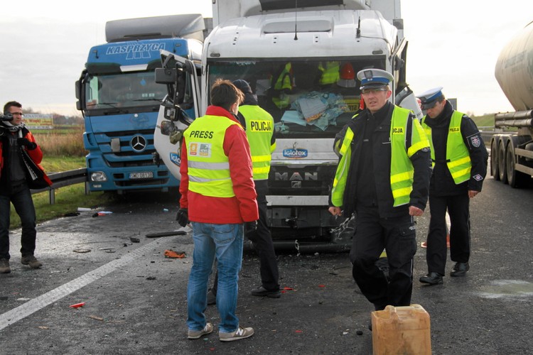 Karambol na autostradzie A4