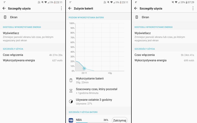 LG V30 - czas pracy na baterii