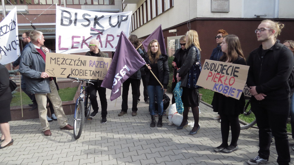 Protestujący z Białegostoku