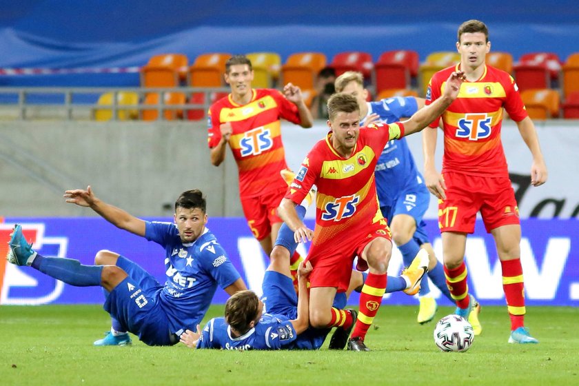 Pilka nozna. PKO Ekstraklasa. Jagiellonia Bialystok - Lech Poznan. 17.10.2020