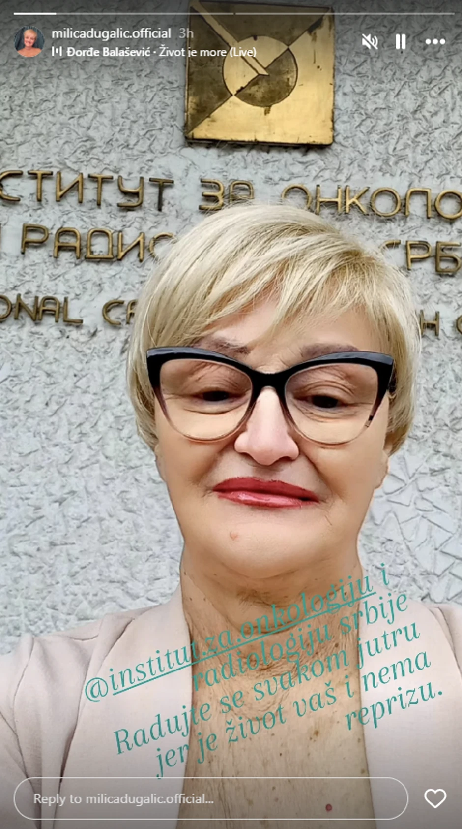 Milica Dugalić se oglasila iz bolnice