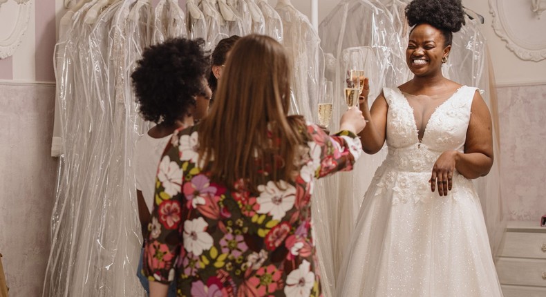 Wedding-dress shopping takes preparation.Anchiy/Getty Images