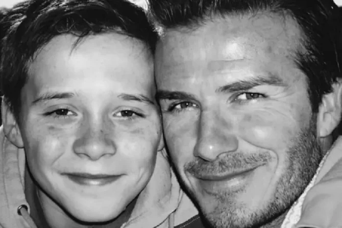 Dejvid Bekam sa sinom