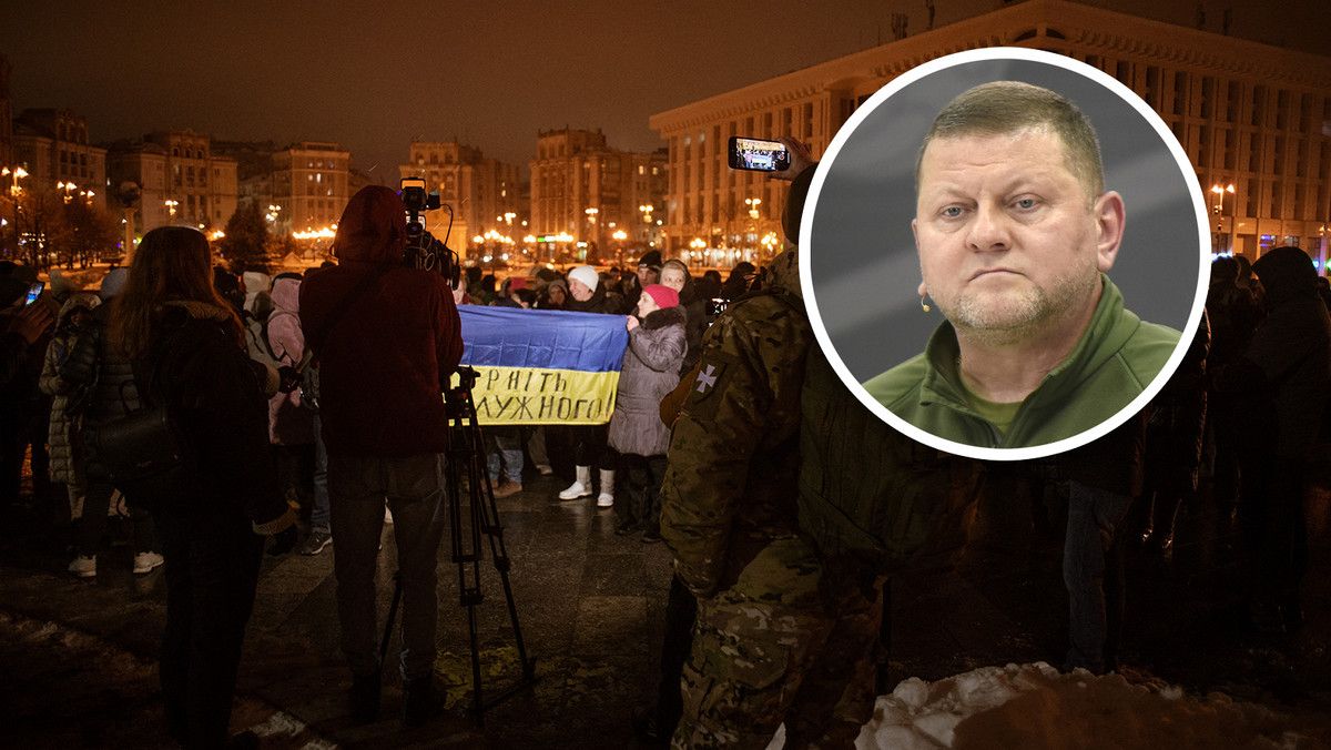 Ukraińcy chcą powrotu Wałerija Załużnego. Demonstracja w Kijowie