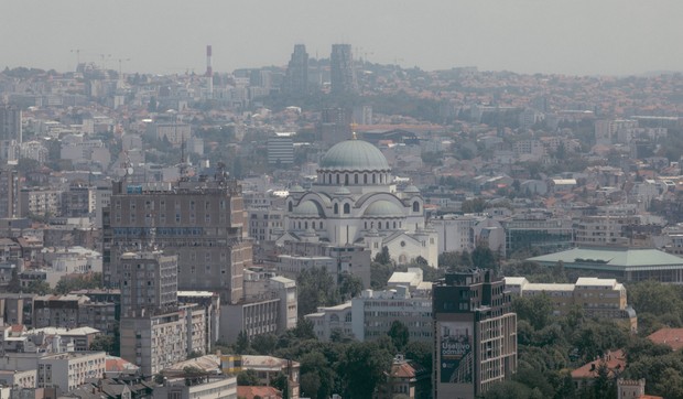 Hram Svetog save, Panorama Beograda
