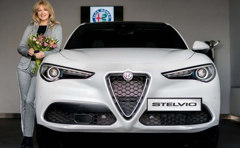 Grażyna Torbicka i Alfa Romeo Stelvio