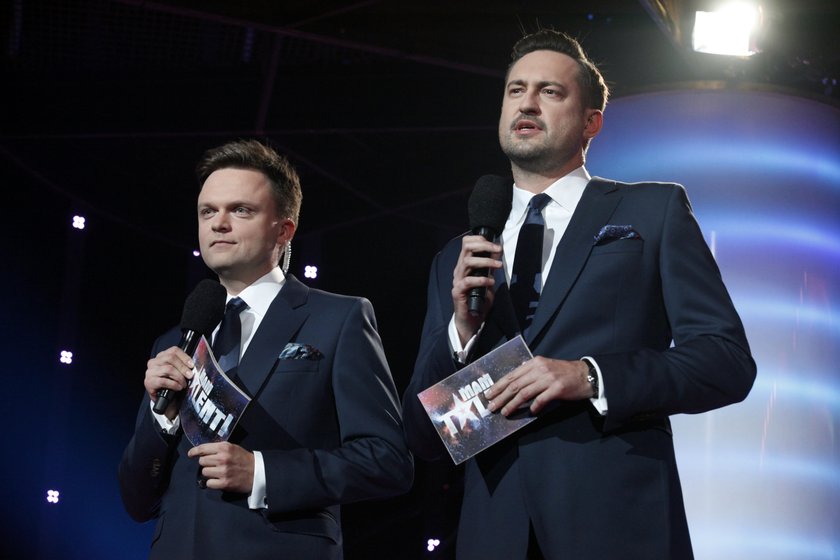 Marcin Prokop i Szymon Hołownia w Mam talent