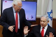 Premier Izraela Benjamin Netanjahu i amerykański ambasador David Friedman