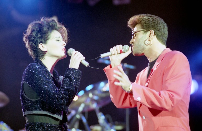 Lisa Stansfield i George Michael podczas The Freddie Mercury Tribute Concert w 1992 roku