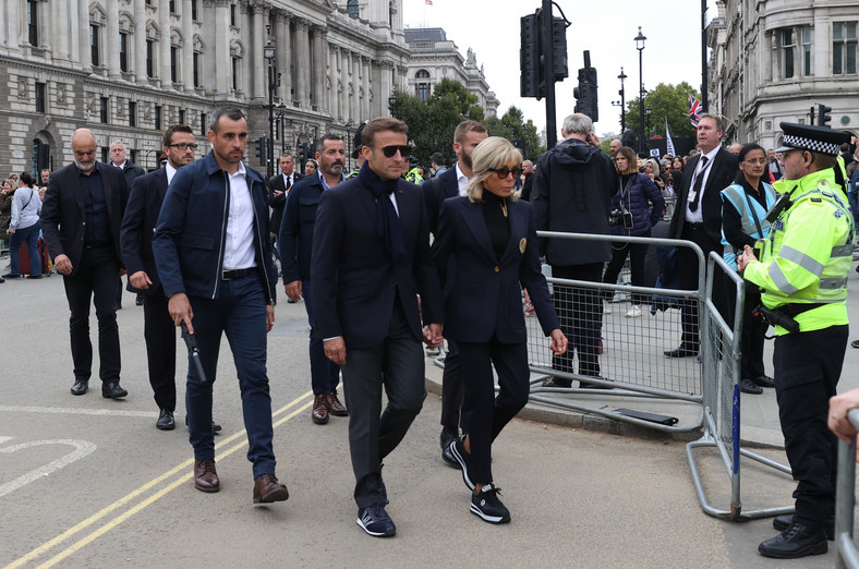 Emmanuel i Brigitte Macron w Londynie