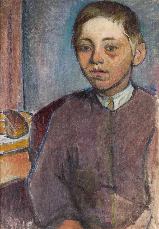 Władysław Ślewiński, "Chłopiec z kawałkiem chleba" ("Petit garçon au morceau de pain"; ok. 1914)