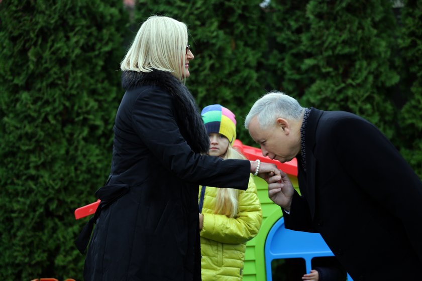 Jarosłąw Kaczyński w Łodzi u Joanny Kopcińskiej