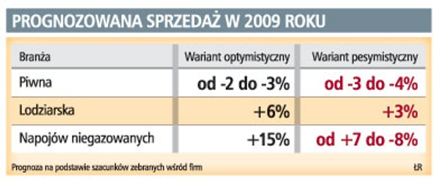 Prognozowana sprzedaż w 2009 roku