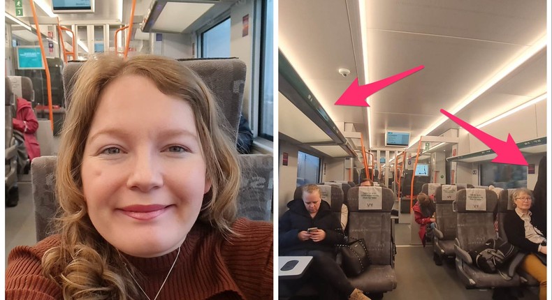 Mikhaila Friel, left, traveled around Luxembourg, Belgium, and Norway via train.Mikhaila Friel/Insider