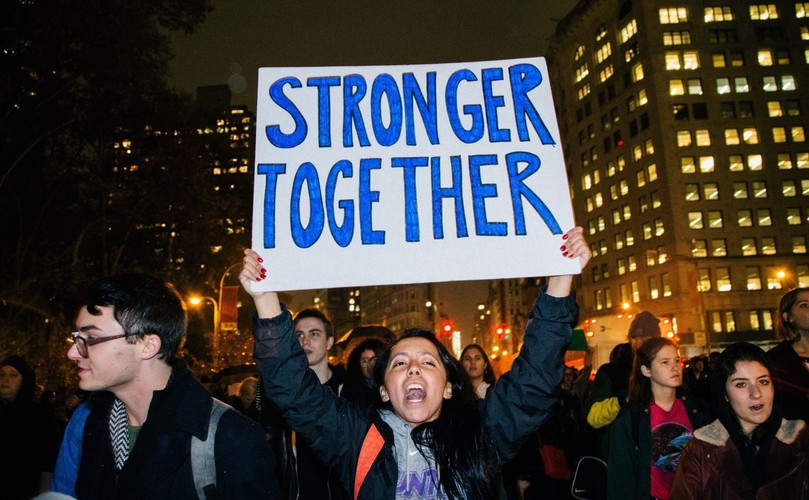 NOWY JORK. PROTESTY PRZECIWKO WYBOROWI DONALDA TRUMPA NA PREZYDENTA